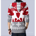 Cheap Autumn Fleece Deer Pattern Warm Men Sweater